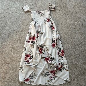 Floral Off-Shoulder Maxi Dress